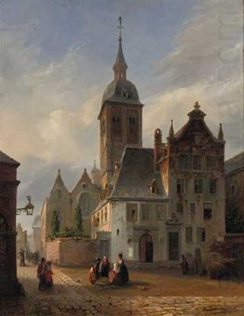unknow artist On the sunlit church square china oil painting image